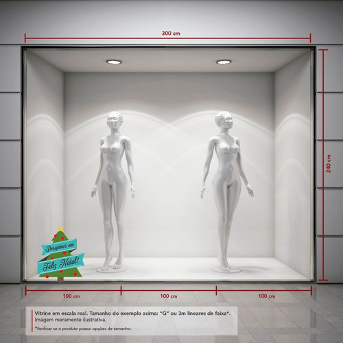 Adesivo Vitrine Natal Feliz Árvore + Aplicador Grátis