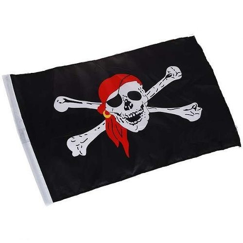 Bandeira Pirata Jolly Roger 90x60cm Poliester