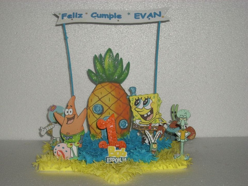 Adorno De Torta 350 De Bob  Esponja ,piñatas,bolsitas,cartel