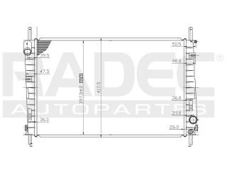 Radiador Ford Mondeo 2005-2006 L4 1.8lts Automatico