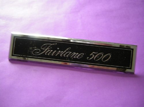Ford Fairlane-insignia Placa Fairlane 500 Mod 69