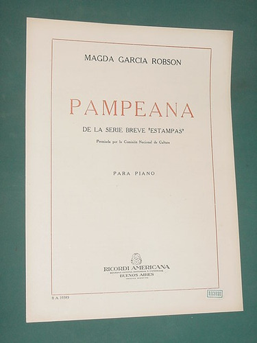 Partitura Folklore Campo Pampeana Piano Magda Garcia Robson