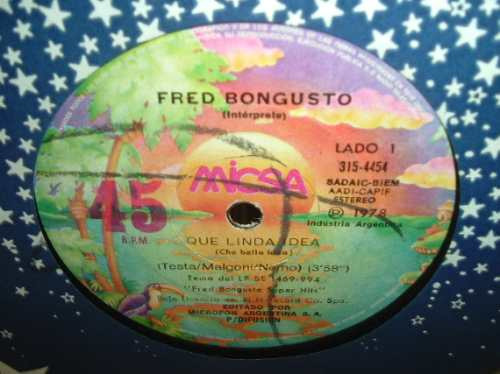 Fred Bongusto Que Linda Idea / Rosa Simple Argentino Promo