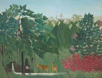 Comprar Lienzo Tela Canvas La Cascada Henri Rousseau Francia 50x66