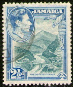 Jamaica Sello Usado Puente Castletlon - St. Andrew Año 1938