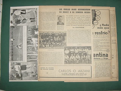 Clipping Recorte Futbol Independiente Platense 5pgs 1937