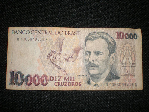 Billete De 10000 Cruzeiros Serie  A  Brasil