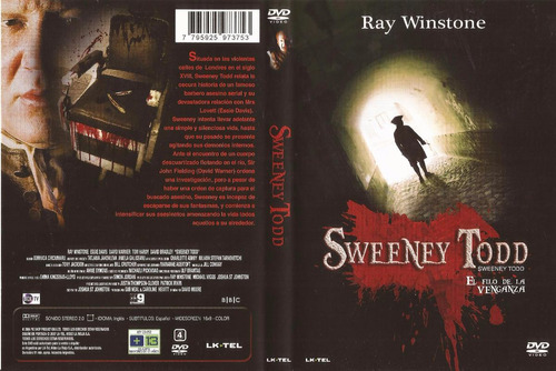 Sweeney Todd Dvd Ray Winstone Essie Davis Terror