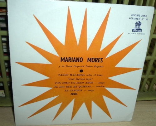 Mariano Mores Vol 10 Tango Malambo Simple Argentino C/tapa