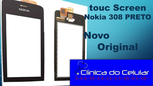 Tela Vidro Touch Nokia N308 Original Preto Nova