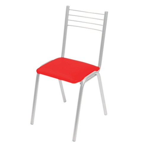 Silla De Comedor  Caño X6 Unidades Rojo 72-423