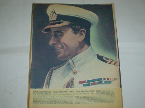 Lord Louis Mountbatten Navio Kelly Aliados Eeuu 1945 Guerra