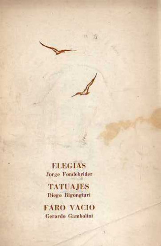 Fondebrider Elegias - Bigongiari Tatuajes - Gambolini Faro V