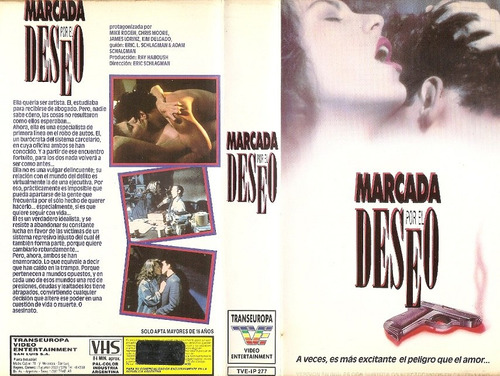 Marcada Por El Deseo Vhs  Punch The Clock Erotico 1990