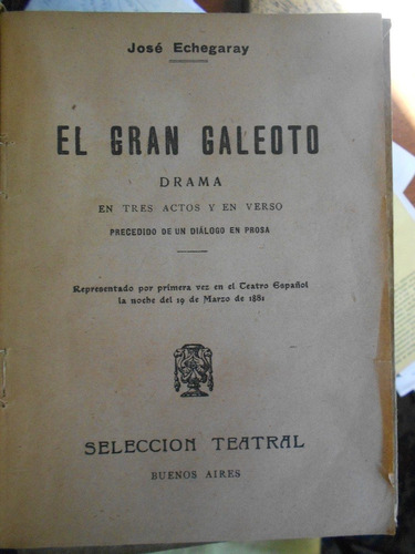 Jose Echegaray - El Gran Galeoto M3