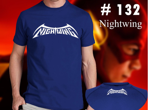 Nightwing Remeras Estampadas De Comics # 132