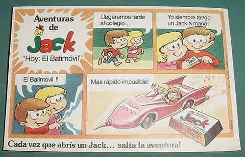 Clipping Recorte Publicidad Chocolates Jack Batimovil Batman