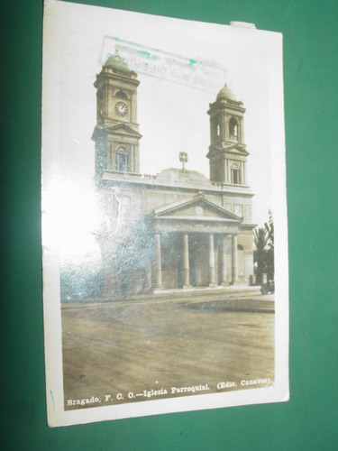 Tarjeta Fotografia Postal Postcard Bragado Iglesia Parroquia