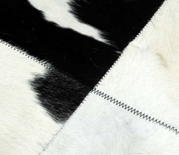Imagen 4 de 6 de Alfombra Patchwork Cuero Vaca Con Pelo En 1.0m X 0.6m