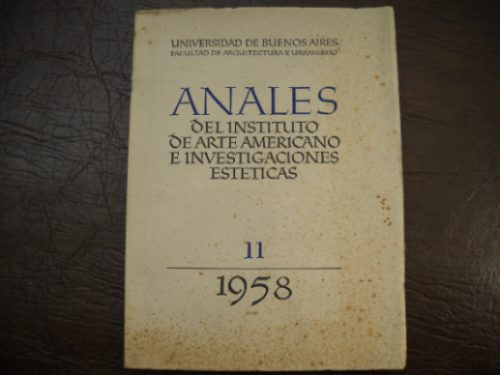 Anales Instituto Arte Americano Investigaciones Esteticas 11