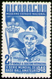 Nicaragua Sello Nuevo Scouts = Campeonato De Béisbol 1949