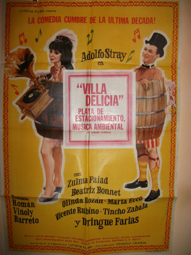 Poster Pelicula *villa Delicia* Z. Faiad Y A. Stray -año1966