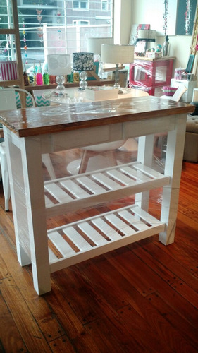 Mesa Auxiliar De Arrime Isla De Cocina En Madera Miagala