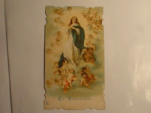 Estampita Matilde Reyes Porpeta 1924 Jesus Maria La Purisima