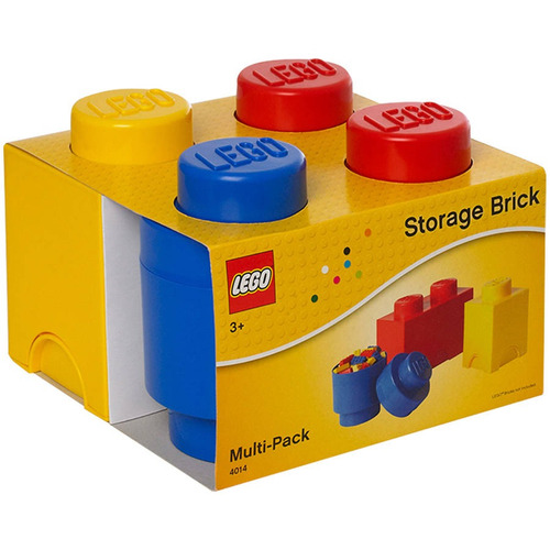Lego Almacenamiento Ladrillo Multi-pack 3 Piezas Color Rojo