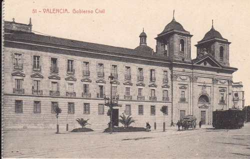 Valencia España Antigua Postal Casa De Gobierno Civil