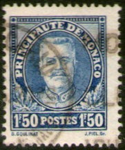 Mónaco Sello Usado X 1,50 Fr. Príncipe Louis 2° Año 1933