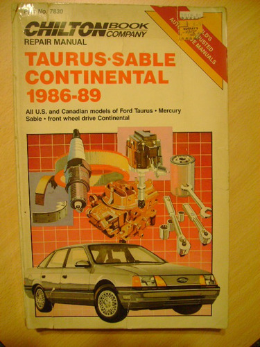 Taurus Sable Continental 1986 - 89  Repair Manual