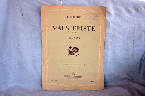 Vals Triste Op.44 Para Piano, J. Sibelius