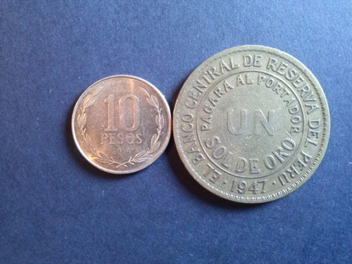 Moneda Perú Un Sol De Oro Bronce 1947 (c18)