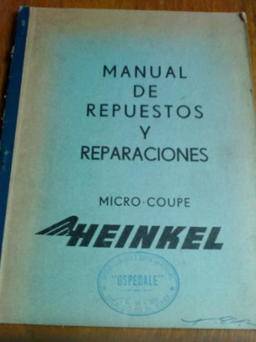 Muy Raro Catálogo 100% Original De Taller/despiece: Heinkel