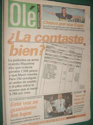 Diario Ole 7/2/98 Talleres Los Andes Aldosivi Godoy Cruz