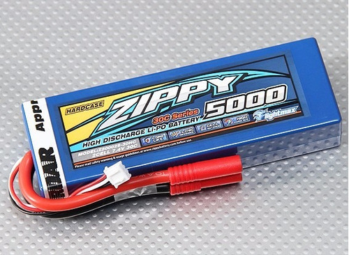 Bat Lipo Zippy De 2s 5000mah 30c Hardcase Autos Rc Nuevas!!