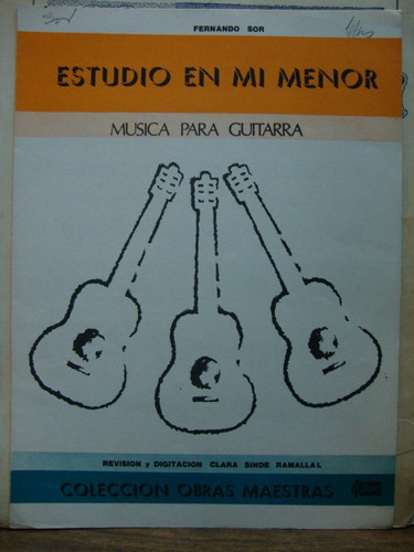 Estudio En Mi Menor. Musica Para Guitarra.. Partitura