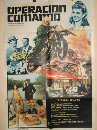 Poster* Operacion Comando* Don Pelele .portales Año 1980