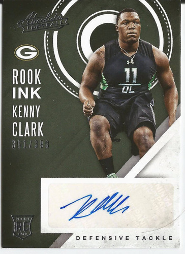 2016 Absolute Rook Ink Kenny Clark /399 Autografo Packers