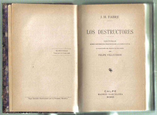 Los Destructores - Fabre - Calpe 1920