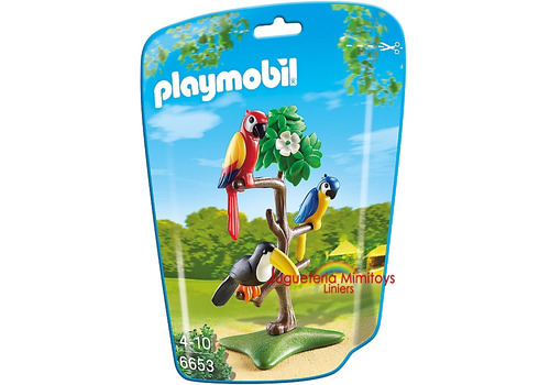 Loros Y Pajaros Tropicales Linea Zoo Intek Playmobil 6653