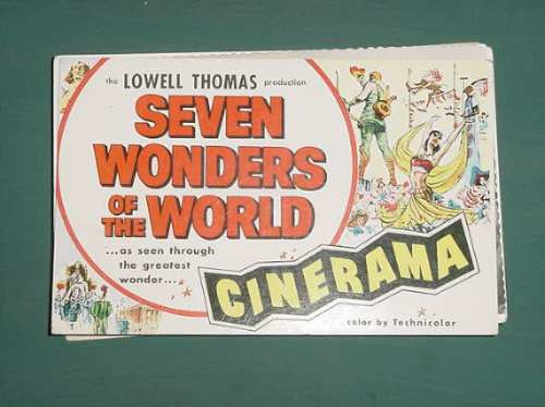 Postal Postcard Publicidad Cinerama Warner Seven Wonders