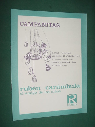 Partitura Infantil Ricordi Ruben Carambula Campanitas Rondas