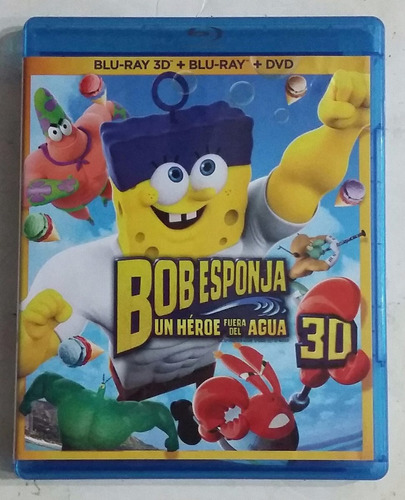 Bluray 3d Bob Esponja Un Heroe Fuera Del Agua Nuevo