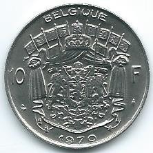 Moneda  De  Bélgica  10  Francos  1970  (xf)  Belgique