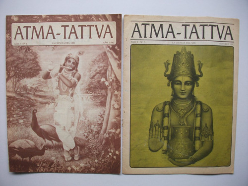 Lote De 2 Revistas Yoga Atma Tattva - Año 2 N° 5 / 6 - 1983