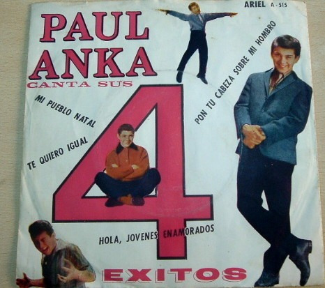 Paul Anka 4 Exitos Mi Pueblo Natal Simple Argentino C/tapa