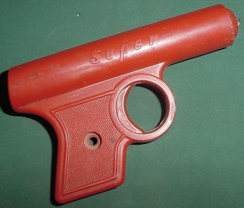 Antigua Curiosa Linterna Pilas Pistola Marca Super Plastico