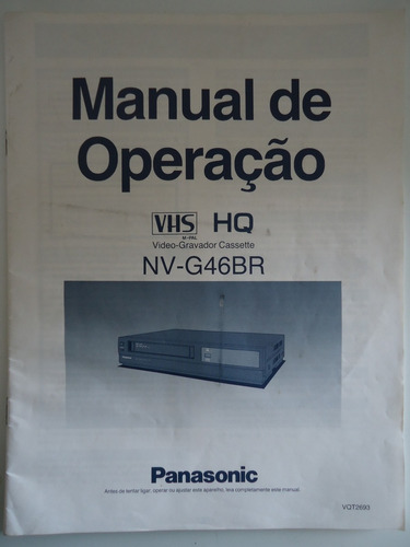 Manual Original Vk7 Videocassete Panasonic Nv-g46br